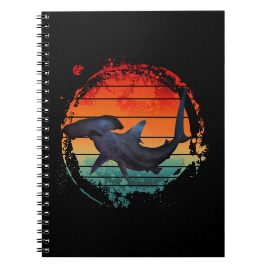 HAMMERHEAD SHARD VINTAG SUNSET NOTIZBLOCK (Vorderseite)