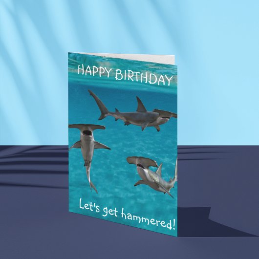 Hammerhead Shark Birthday Funny Karte