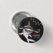 Hammerhead Shark Birthday Party Button (Vorne & Hinten)