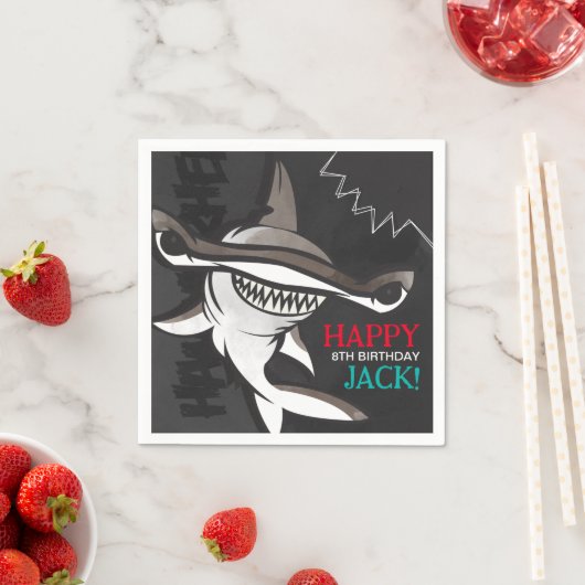 Hammerhead Shark Birthday Party Paper Napkins Serviette (Beispiel)