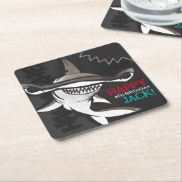 Hammerhead Shark Birthday Party Rechteckiger Pappuntersetzer