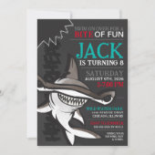 Hammerhead Shark Bite Kindergeburtstag Einladung (Vorderseite)