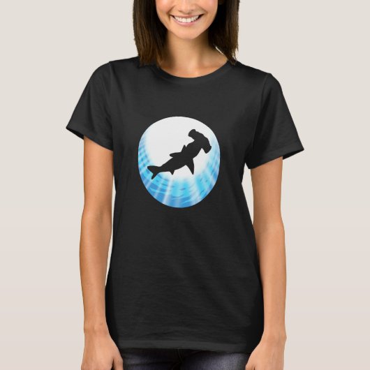 Hammerhead Shark Blue Animal Person T-Shirt (Vorderseite)