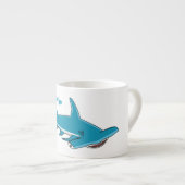 Hammerhead shark cartoon illustration espressotasse (Vorderseite Rechts)