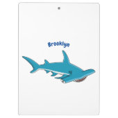 Hammerhead shark cartoon illustration klemmbrett (Rückseite)