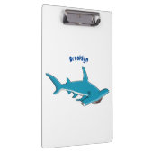 Hammerhead shark cartoon illustration klemmbrett (Rechts)