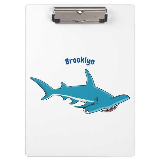 Hammerhead shark cartoon illustration klemmbrett (Vorderseite)