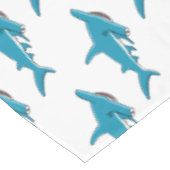 Hammerhead shark cartoon illustration tischdecke (Schrägansicht)
