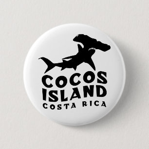Hammerhead Shark Cocos Island Button