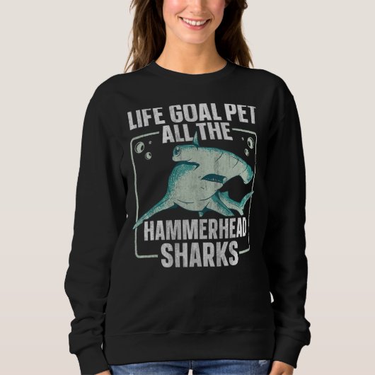 Hammerhead Shark Diving for a Hammerhead Shark 2 Sweatshirt (Vorderseite)