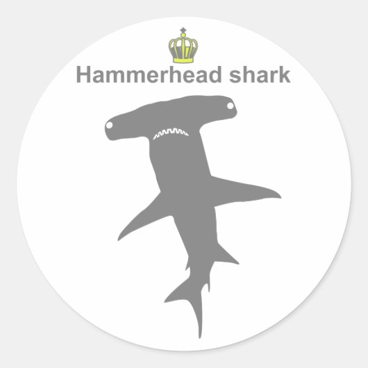 Hammerhead shark g5 runder aufkleber (Vorderseite)