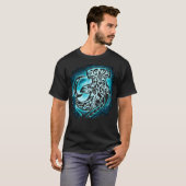 Hammerhead Shark Hawaiian Polynesien Maori T-Shirt (Vorne ganz)