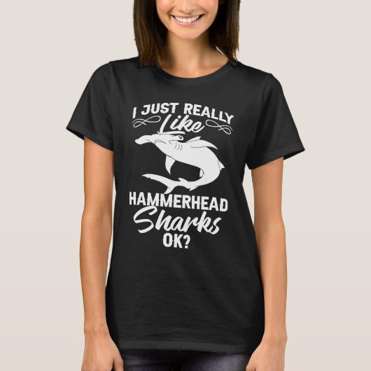 Hammerhead Shark Head Tooth T-Shirt (Vorderseite)