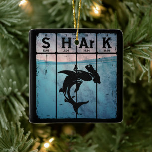 Hammerhead Shark Periodic Table Elements Chemie Keramikornament