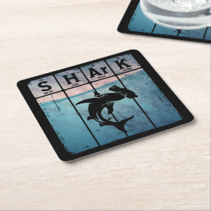 Hammerhead Shark Periodic Table Elements Chemie Rechteckiger Pappuntersetzer