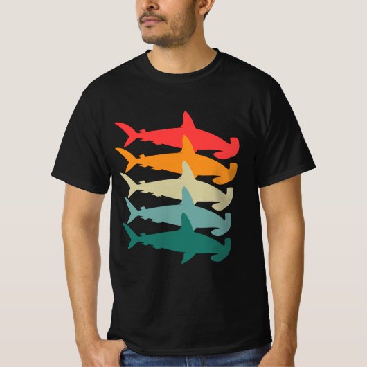 Hammerhead Shark Retro T-Shirt (Vorderseite)
