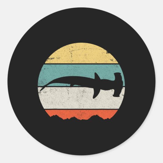 Hammerhead Shark Runder Aufkleber (Vorderseite)