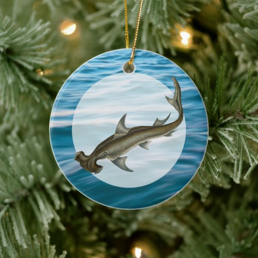 Hammerhead Shark Sea Life Keramik Ornament (Baum)