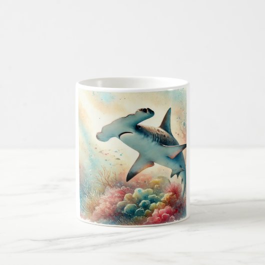 Hammerhead Shark Serenity 290824AREF136 - Watercol Kaffeetasse (Mittel)
