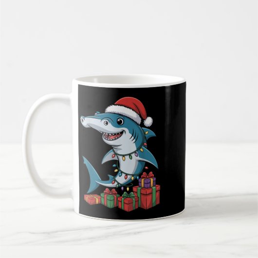 Hammerhead Shark Weihnachtsmannmütze Weihnachten Kaffeetasse (Links)