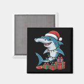 Hammerhead Shark Weihnachtsmannmütze Weihnachten Magnet (Vorderseite/Rückseite)