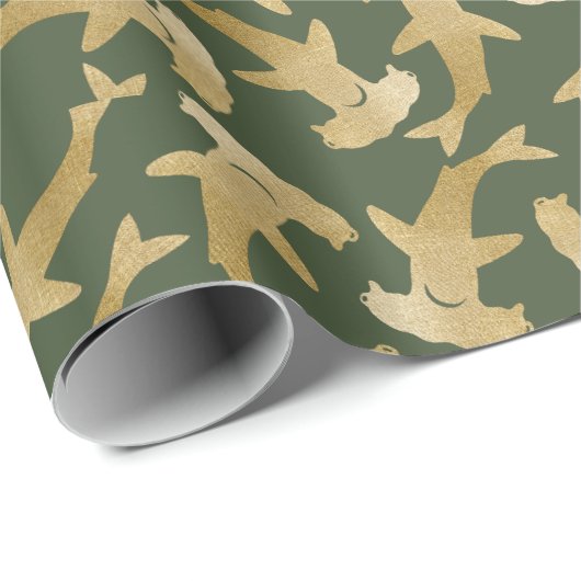 Hammerhead Shark Wrapping Paper Geschenkpapier (Rolleneckpunkt)