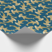 Hammerhead Shark Wrapping Paper Geschenkpapier (Ecke)