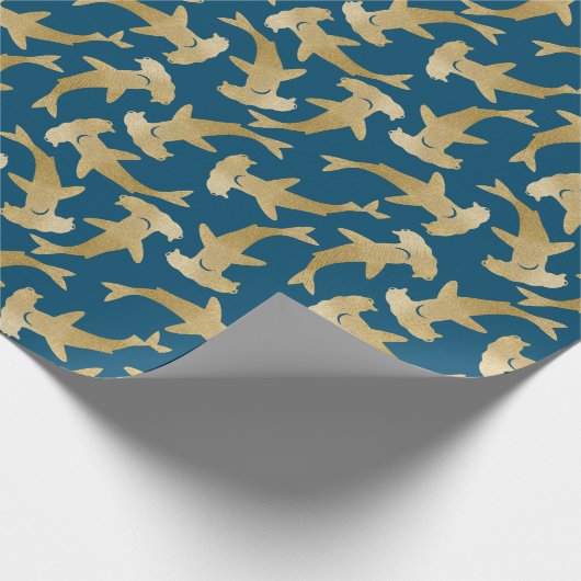 Hammerhead Shark Wrapping Paper Geschenkpapier (Ecke)