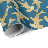 Hammerhead Shark Wrapping Paper Geschenkpapier (Rolleneckpunkt)