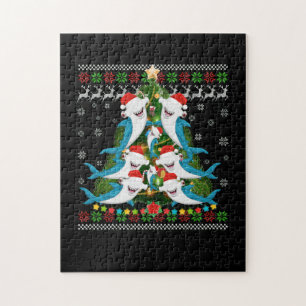 Hammerhead Shark Xmas Lighting Tree Shark Puzzle