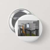 Hammering auf dem PC Funny Gifts & T-Shirts Button (Vorne & Hinten)