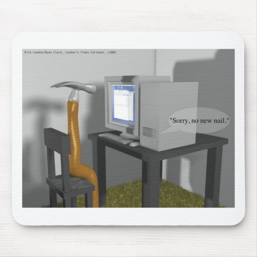 Hammering auf dem PC Funny Gifts & T-Shirts Mousepad (Vorne)