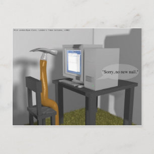 Hammering auf dem PC Funny Gifts & T-Shirts Postkarte