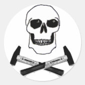 Hammerkopf Runder Aufkleber (Vorderseite)