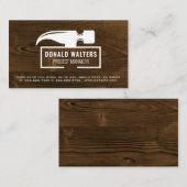 Hammerkopfwerkzeug | Holzplatte Visitenkarte (Vorne/Hinten)