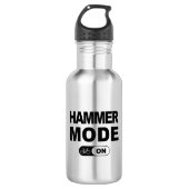 Hammermodus eingeschaltet edelstahlflasche (Vorderseite)