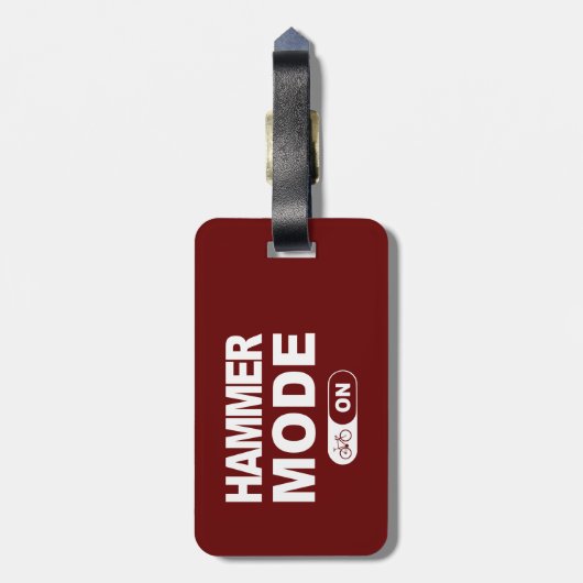 Hammermodus eingeschaltet gepäckanhänger (Rückseite vertikal)