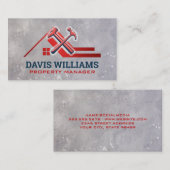 Hammers | Dachfenster | Zuhause Logo Terminkarte (Vorne/Hinten)