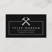 Hammers Silver Black QR Code Konstruktion Visitenkarte (Vorderseite)