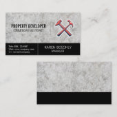 Hammers-Symbol | Bauträger Visitenkarte (Vorne/Hinten)