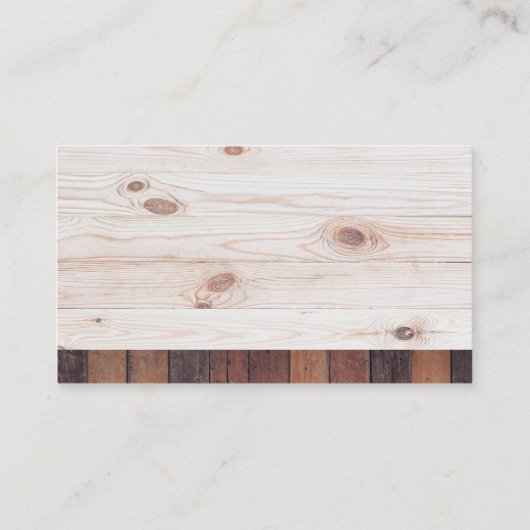 Hammers und Hardhat | Holz Visitenkarte (Rückseite)