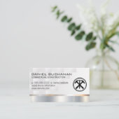 Hammers und Nail | Bauarbeiter Visitenkarte (Stehend Vorderseite)