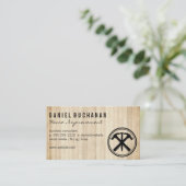 Hammers und Nail | Carpentry | Holz Visitenkarte (Stehend Vorderseite)