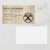 Hammers und Nail | Carpentry | Holz Visitenkarte (Vorne/Hinten)