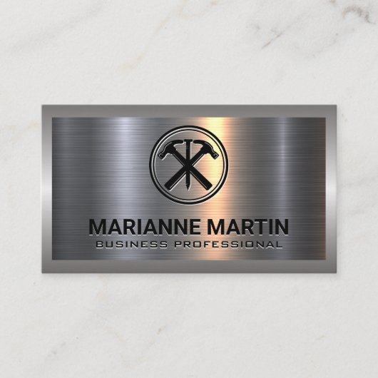 Hammers und Nail | Konstruktion | industriell Visitenkarte (Vorderseite)