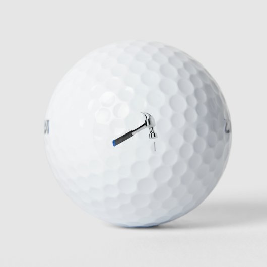 Hammerschlag auf einen Nagel Golfball (Vorderseite)