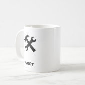 Hammerschlüssel mit 00t schwarz kaffeetasse (Vorderseite Links)