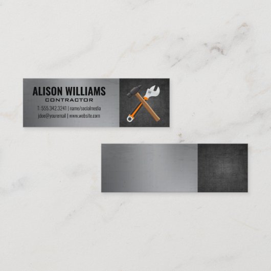 Hammerschlüssel-Tools Mini Visitenkarte (Vorne/Hinten)