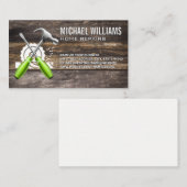 Hammerschraube | Saat | Holzkappen Visitenkarte (Vorne/Hinten)