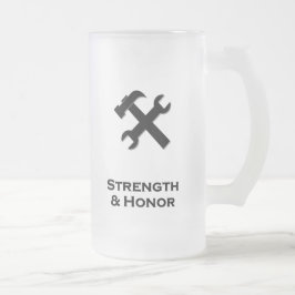 Hammerschraubenstärke und Ehrenschwarz Mattglas Bierglas